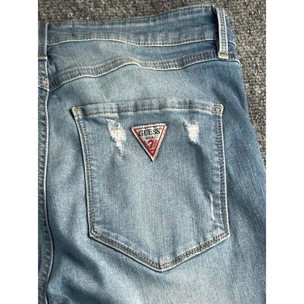 GUESS 1981 Skinny Jeans Women's US 8 Light Wash High Rise Button Fly - Picture 6 of 10